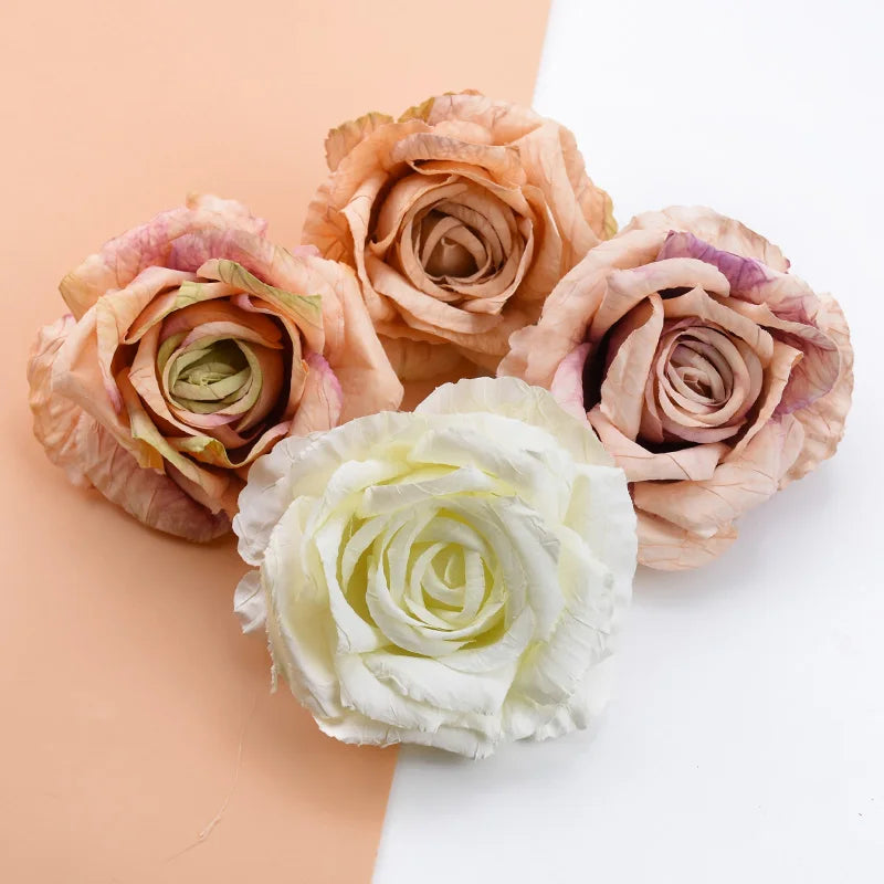 Afralia™ 9CM Silk Roses Artificial Flowers for Home Decor, DIY, Gifts, Weddings