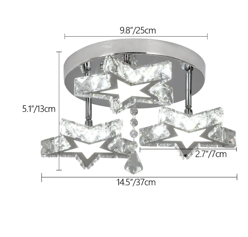 Afralia™ Crystal LED Ceiling Light Rings - Stainless Steel Plafonnier Lamp
