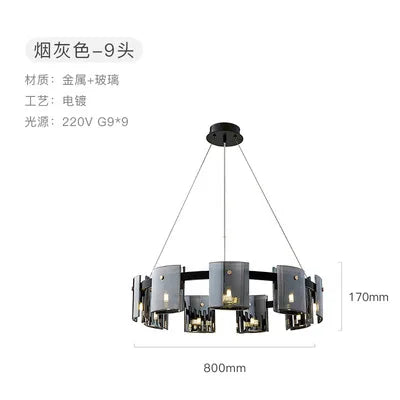 Afralia™ Scandinavian Crystal Chandelier: Elegant Gold & Black Lighting for Home Decor