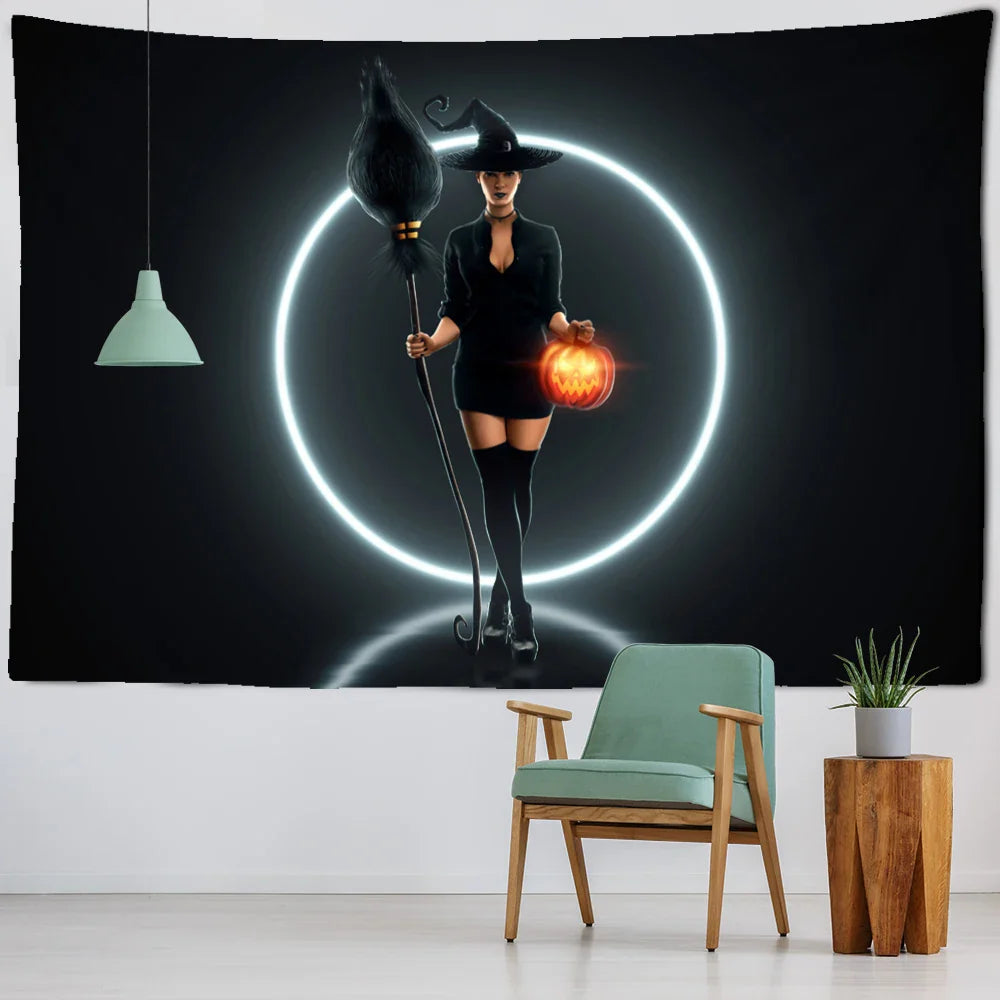Afralia™ Witchcraft Mysterious Mandala Tapestry Wall Hanging for Psychedelic Home Decor