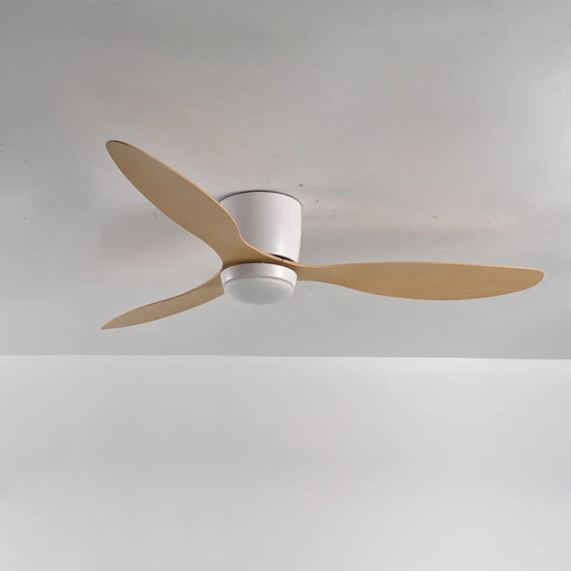 Afralia™ White Ceiling Fan with LED Light and Remote Control