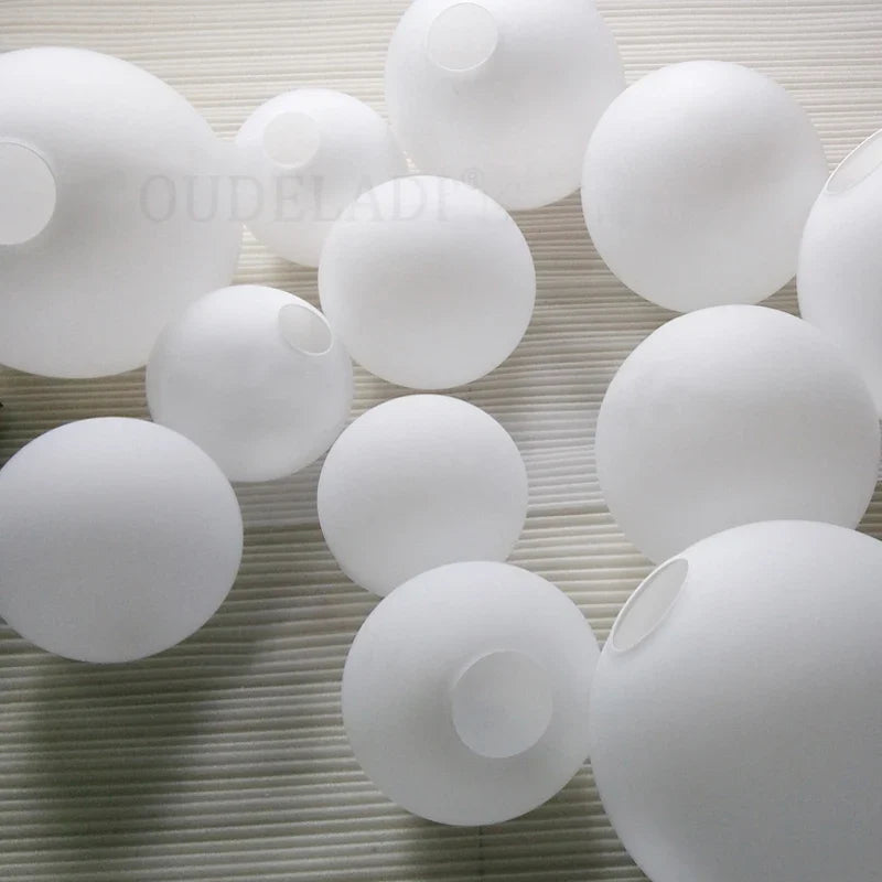 Afralia™ White Glass Lampshade Dia10/12/15cm, Round Ball Light Cover Fitting, High Temperature Resistant