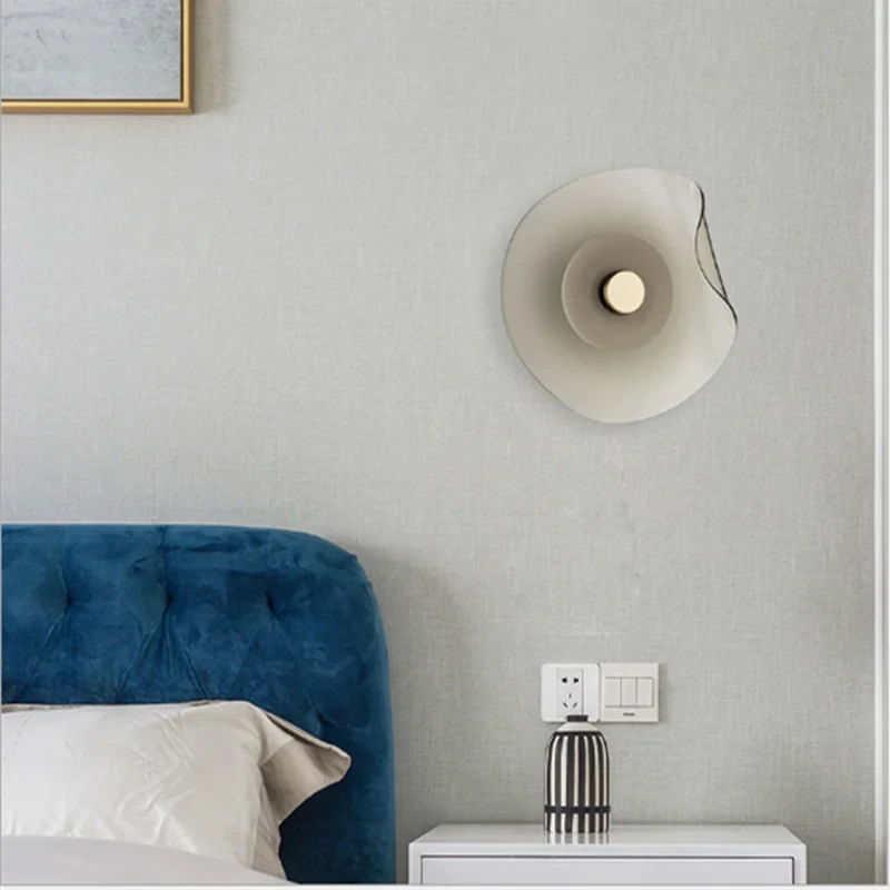Afralia™ Nordic LED Glass Wall Lamp for Living Room Bedroom Study Corridor