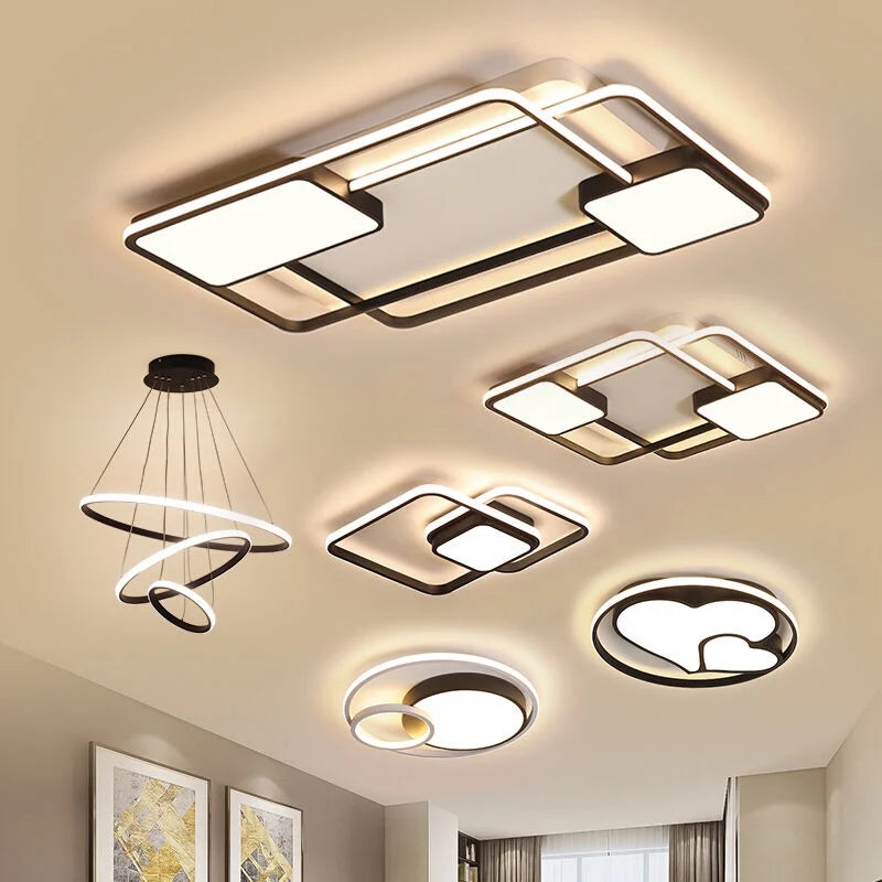 Afralia™ LED Chandelier: Modern Dimmable Light for Living Room, Kitchen, and Aisle