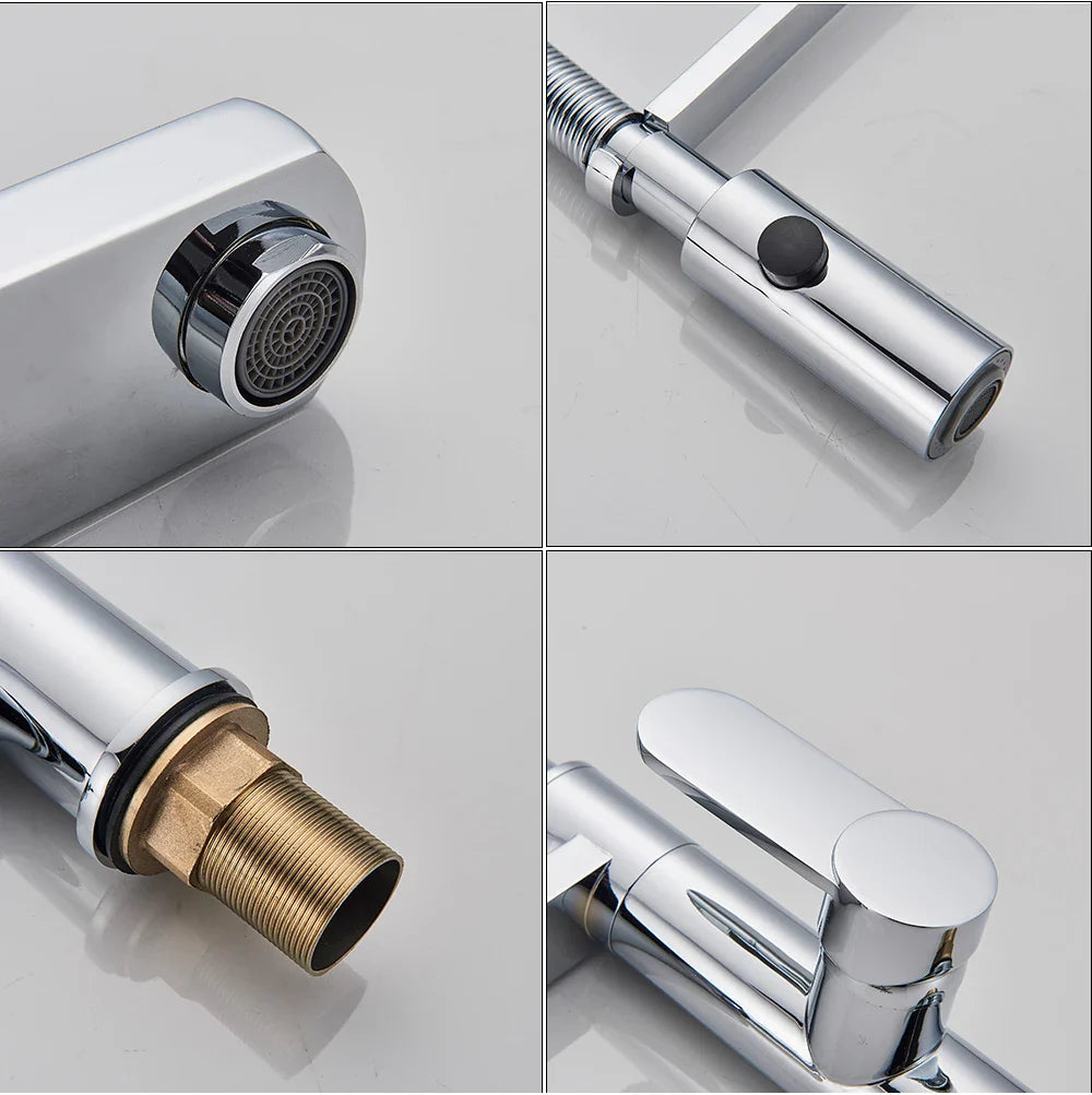 Afralia™ Swivel Spout Kitchen Sink Faucet Chrome Mixer Tap 360 Rotation Single Hole