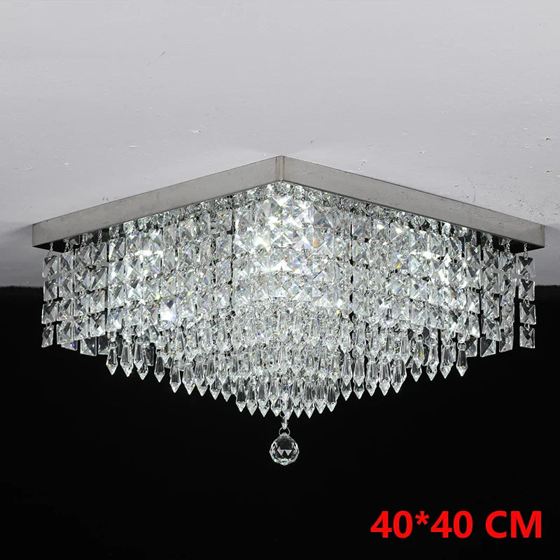 Afralia™ Crystal Chandelier Ceiling Lamp - Entrance Kitchen Chandeliers Fixtures Home Decor
