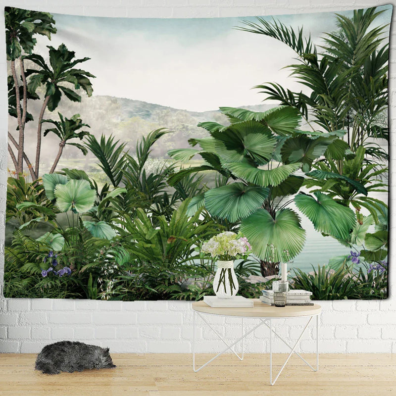 Afralia™ Ethorn Palm Plant Tapestry Wall Hanging Psychedelic Home Decor