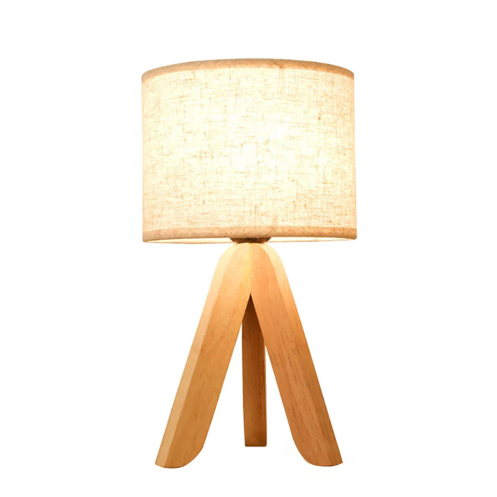 Afralia™ Nordic Linen Table Lamp E27 Bulb Night Light for Home Bedroom Decor
