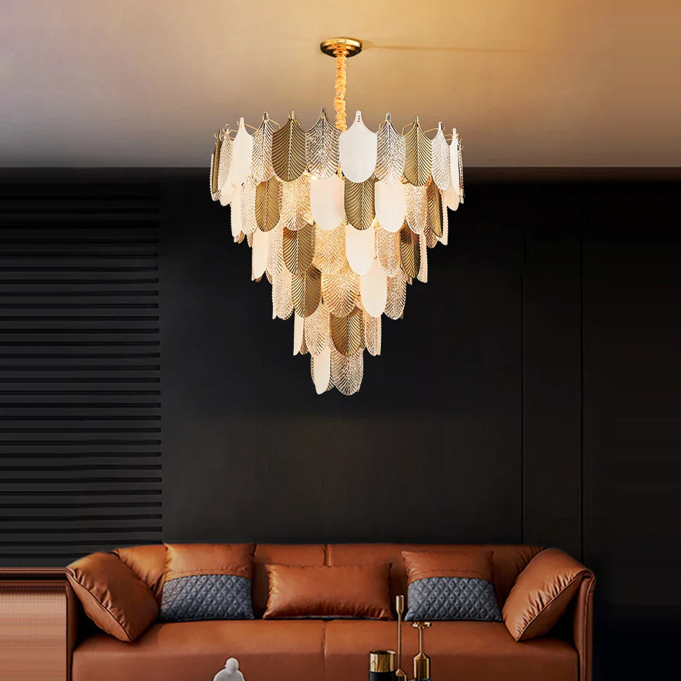 Afralia™ Stainless Steel Art Deco Chandelier Lighting for Dinning Room