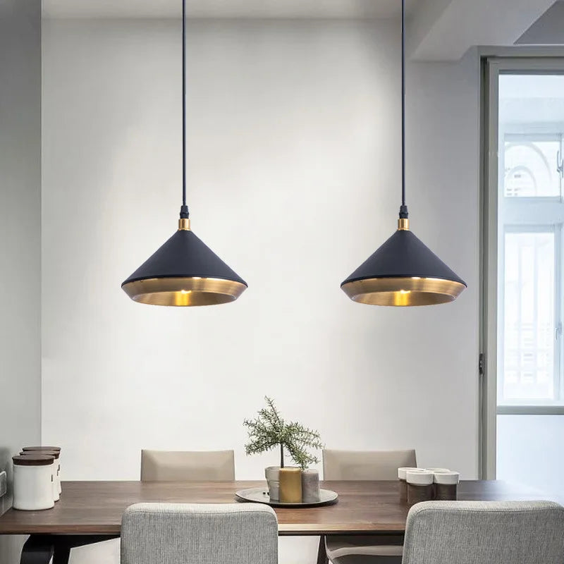 Afralia™ Shear Metal Pendant Light: LED Nordic Farmhouse Lighting for Home Decor