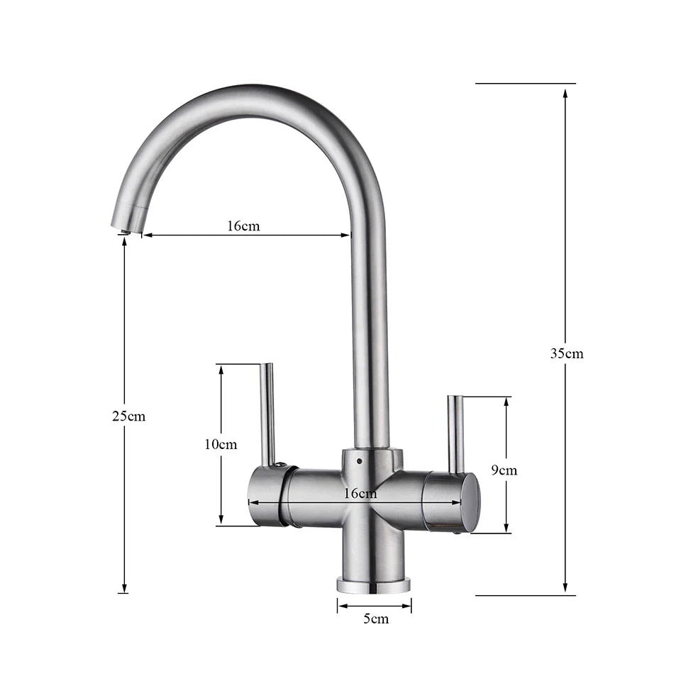 Afralia™ Water Filter Faucet Rotatable Drinking Water Tap for Kitchen Sink