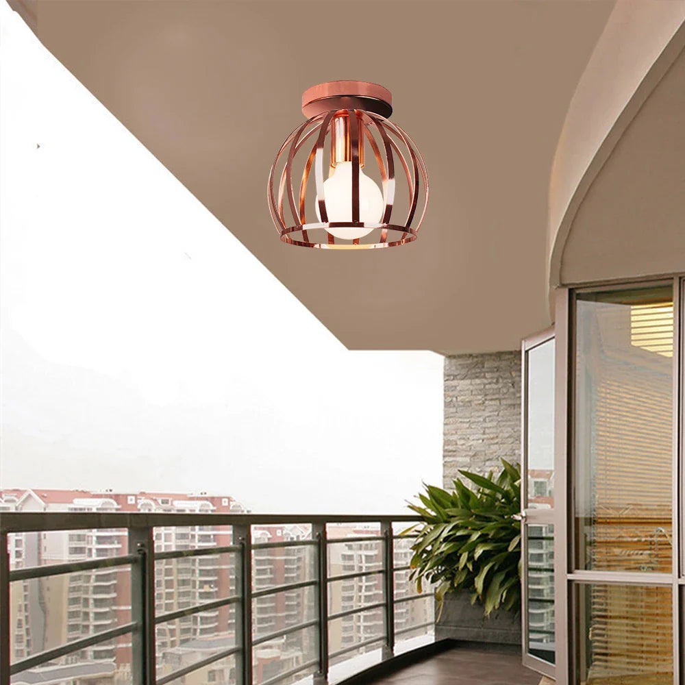 Afralia™ Minimal Nordic Iron E27 Ceiling Light: Modern Luminaria for Kitchen & Living Room