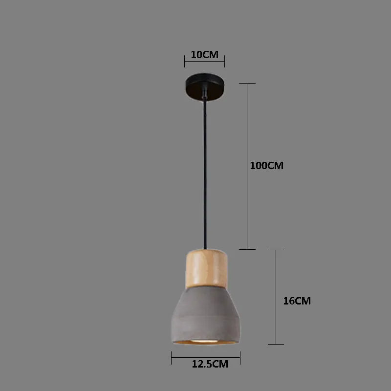 Afralia™ Concrete Pendant Light - Nordic Style LED E27 Hanging Fixture