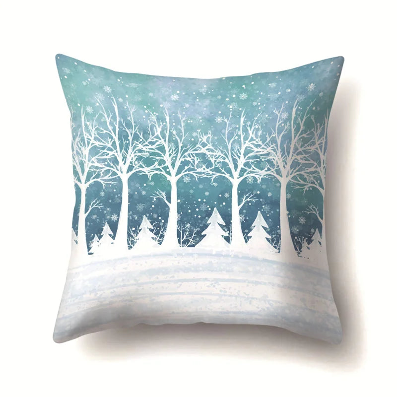 Afralia™ Christmas Deer Snow Pillow Case