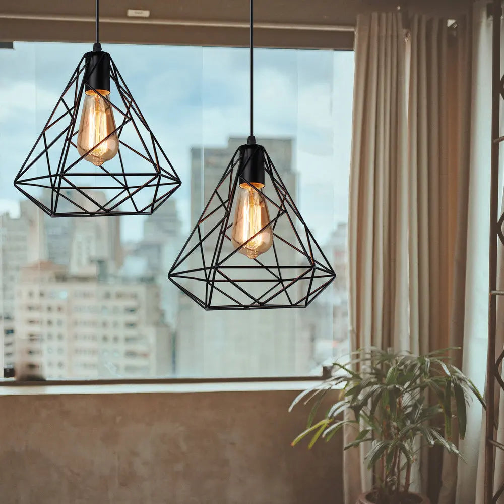 Afralia™ Modern Black LED Pendant Chandelier for Kitchen & Living Room Lighting