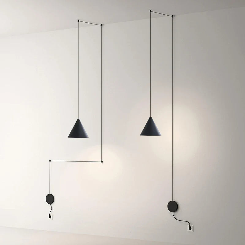 Afralia™ Geometric Pendant Light Long Wire Design for Living Room Decoration