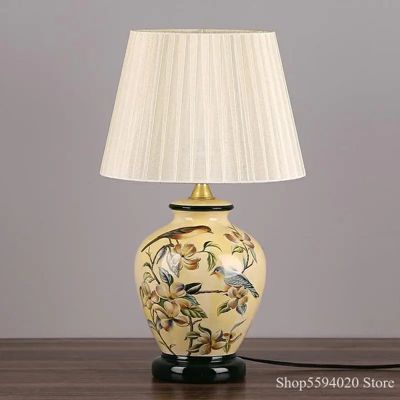 Afralia™ LED Ceramic Table Lamp for Living Room, Bedroom, Study - Home Decor Lighting