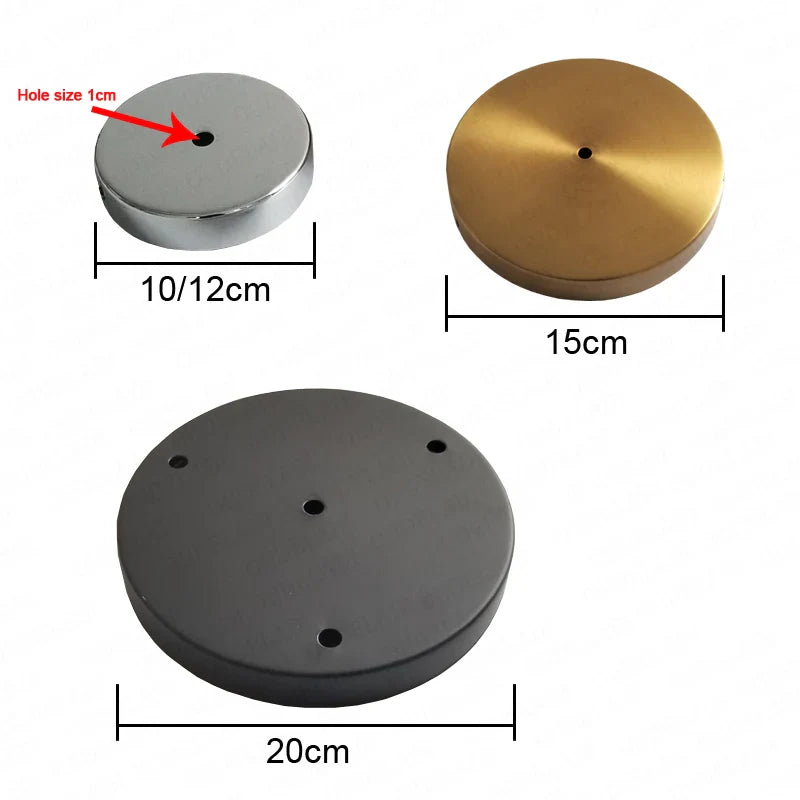 Afralia™ Gold Brass Ceiling Mount LED Pendant Lamp Base - 20cm