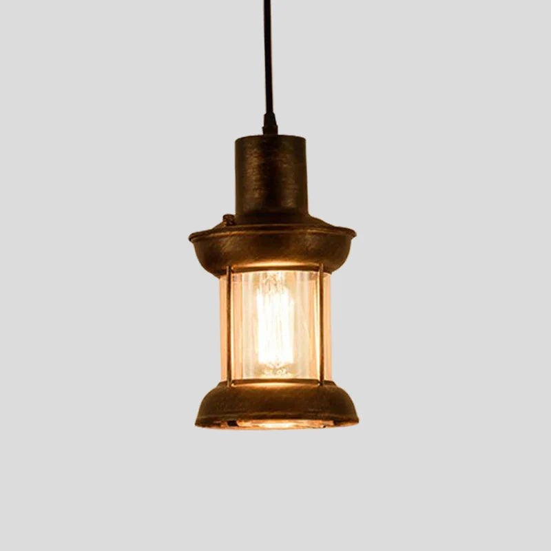 Afralia™ Glass Pendant Lamp Antique Vintage Dining Room Cafe Industrial Light