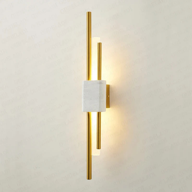 Afralia™ Nordic LED Marble Wall Lamps - Creative Living Room Sconce Light Fixtures