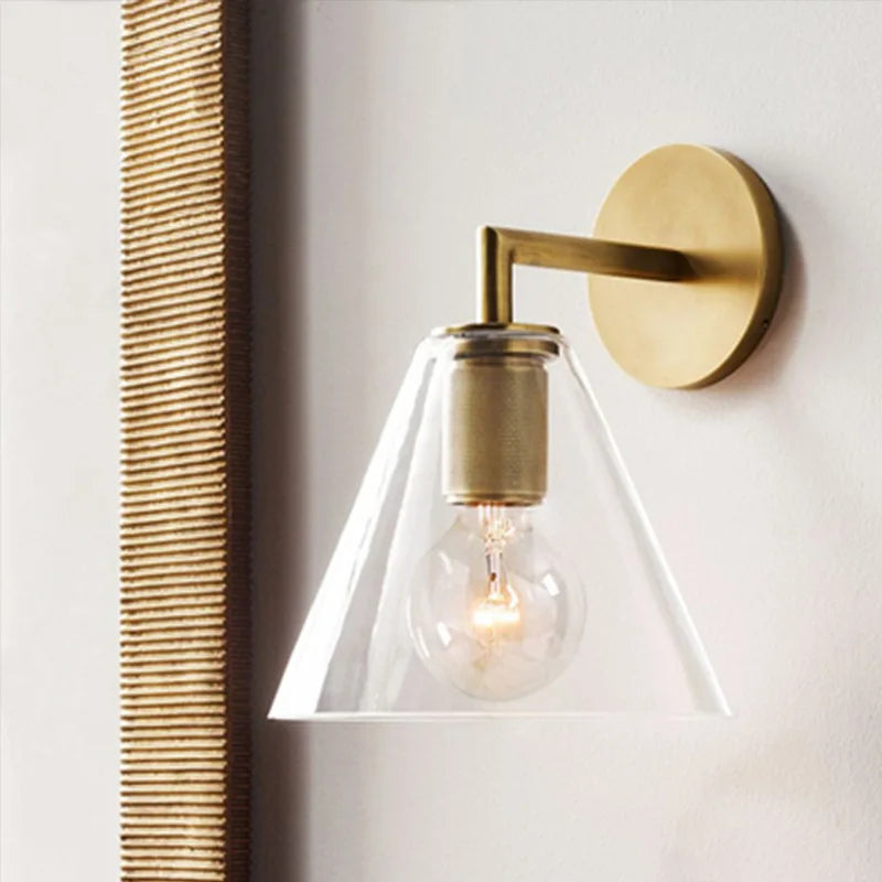 Nordic Designer Glass Wall Lamps for Bedroom by Afralia™