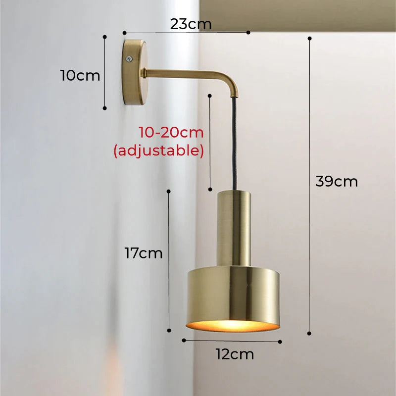 Afralia™ Modern LED Wall Lamp Luxury Hanging Adjustable Sconces for Bedroom Living Room