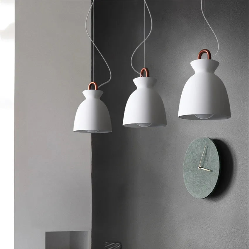 Afralia™ Vintage Iron Pendant Light for Cafe and Living Room with LED E27 Bulb