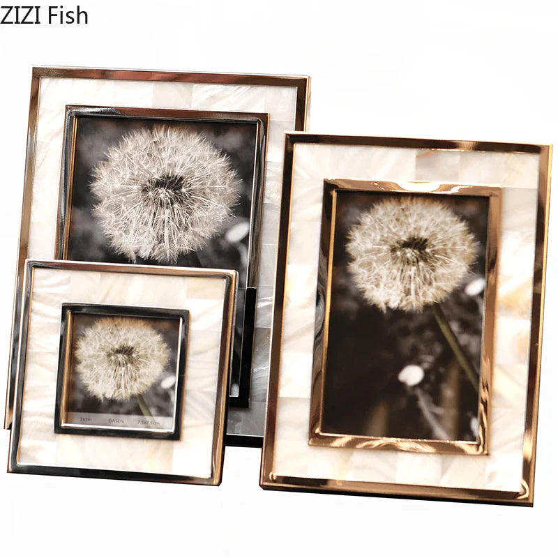 Afralia™ European Alloy Photo Frame: Elegant 6/7 Inch Decor for Home, Wedding, Gala.