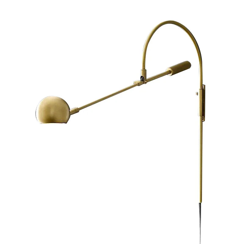 Afralia™ Rotatable G9 Bedside Lamp Living Room Wall Sconce - Gold/Black Arm