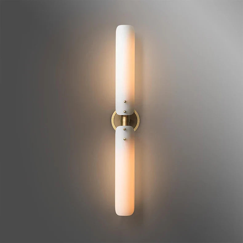 Art Deco Afralia™ LED Wall Sconce Copper Gold White Minimalistic Bedside Light