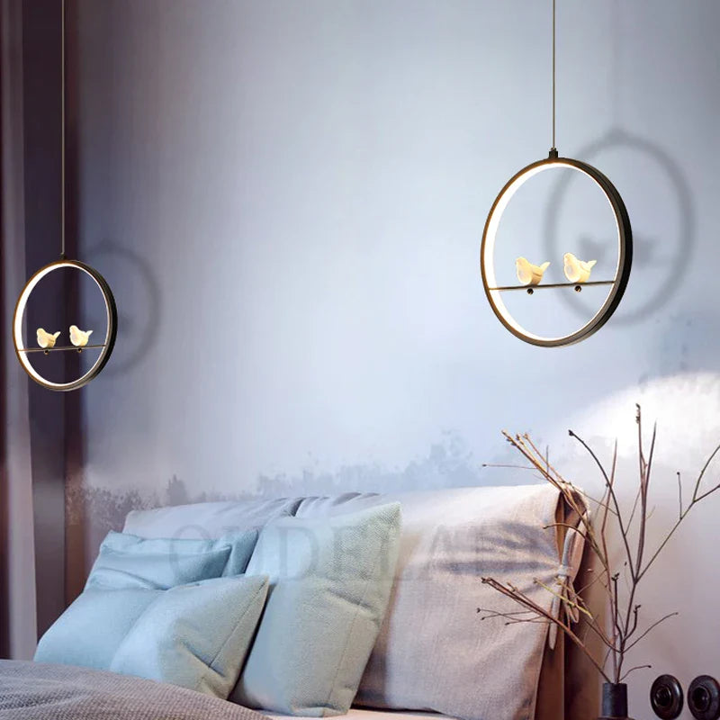 Afralia™ White Angel Pendant Lights for Modern Art Restaurant - LED Hanging Lamp