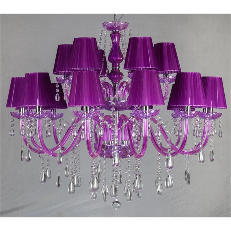 Afralia™ Red Crystal Candle Chandelier - Modern Luxury LED Light Fixtures for Home Living Room