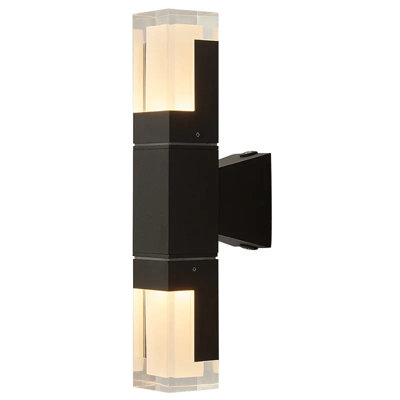 Afralia™ Outdoor LED Wall Lamp Gold Black Sconce IP65 Waterproof Garden Lighting