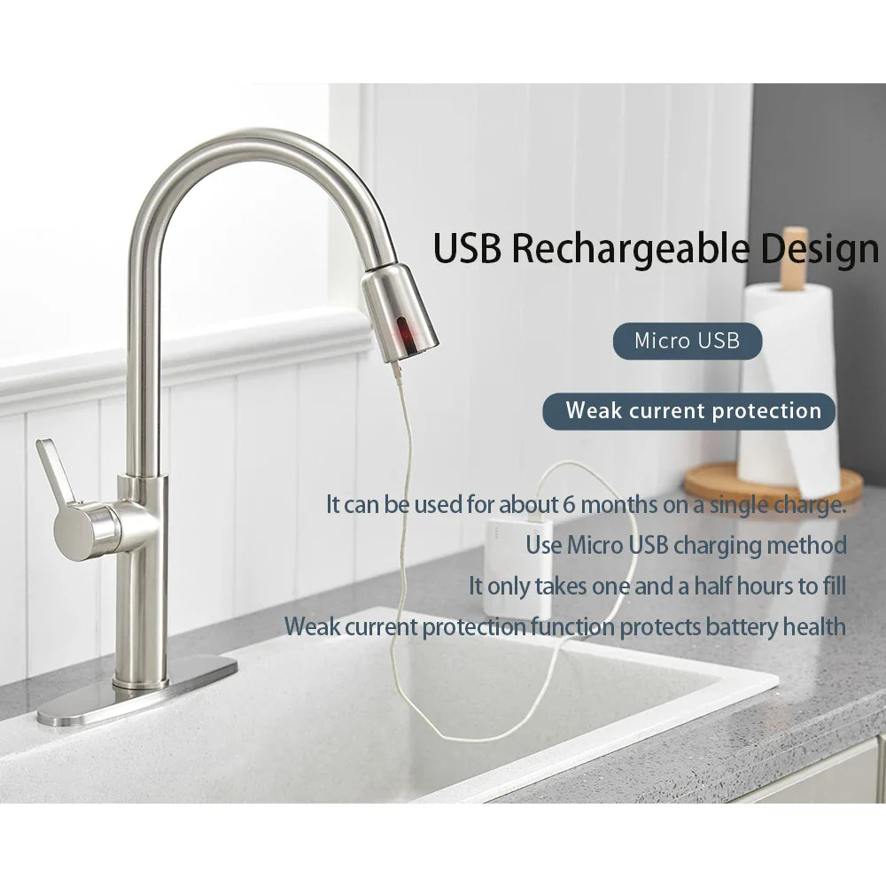 Afralia™ Intelligent Faucet Sensor Mixer for Bathroom Kitchen, Water-Saving Automatic Adapter