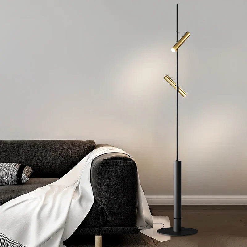 Afralia™ LED Spotlight Projection Floor Lamp for Modern Minimalist Living Room Decor