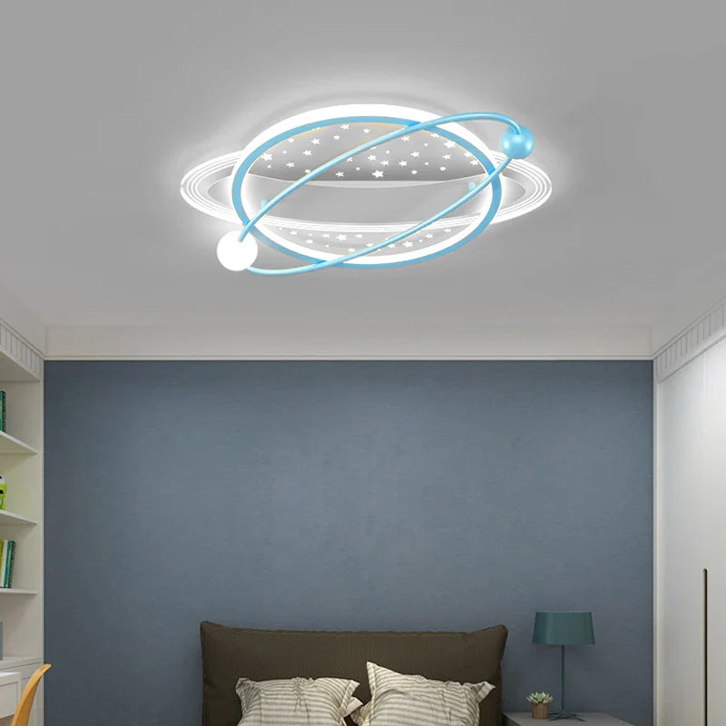 Afralia™ Star Circle LED Chandelier for Bedroom Living Room Dining Study Lighting