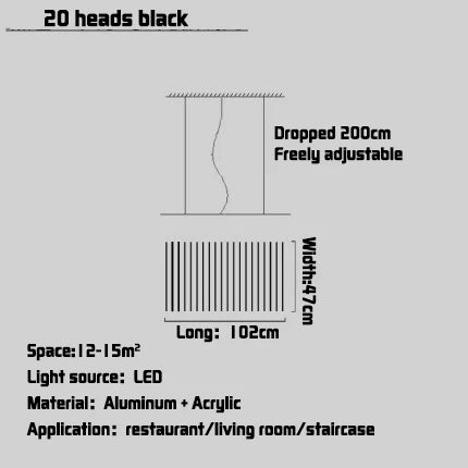 Afralia™ LED Fishbone Pendant Chandelier for Modern Nordic Decor