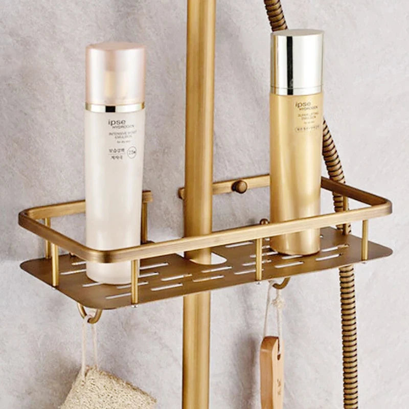 Afralia™ Shower Faucet Shelf for Bathroom Storage and Organization