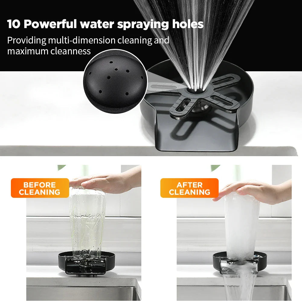Afralia™ Glass Rinser: Automatic Cup Washer & Pitcher Cleaner for Home Kitchen