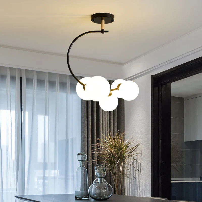 Afralia™ MDWELL G9 Pendant Light: Black/Gold Nordic Style Kitchen & Bedroom Hanging Lamp