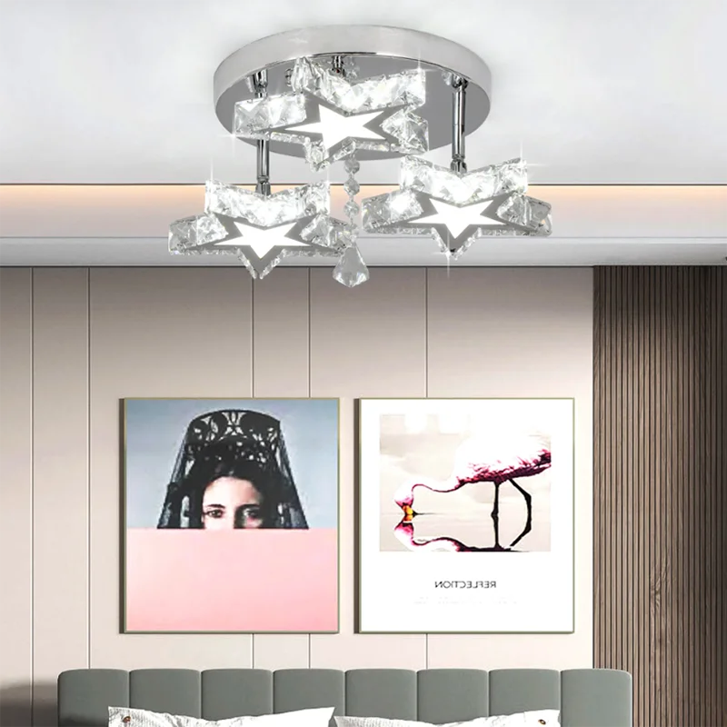 Afralia™ Crystal LED Ceiling Chandelier for Modern Living Room Decor Luxe Lighting Fixtures