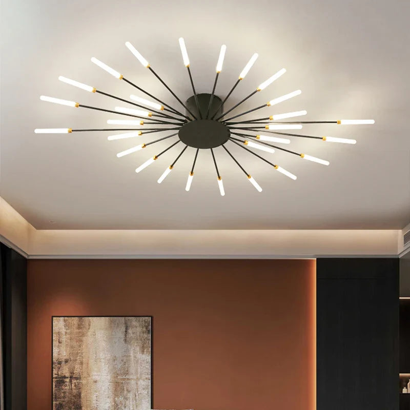Afralia™ Fireworks LED Chandelier: Modern Minimalist Ceiling Lamps for Living Room, Bedroom, Dining Room