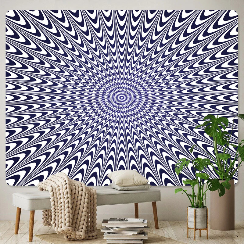 Afralia™ Psychedelic Eye Illusion Tapestry: Bohemian Home Decor & Yoga Mat