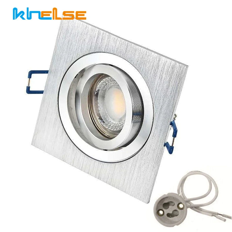 Afralia™ Adjustable LED Ceiling Downlight Frame with GU10/MR16 Holder for Spot Lighting