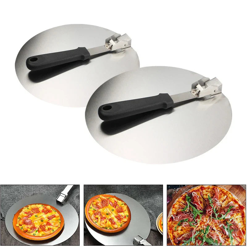 Afralia™ Stainless Steel Pizza Shovel Collapsible Pizza Peel Baking Tool