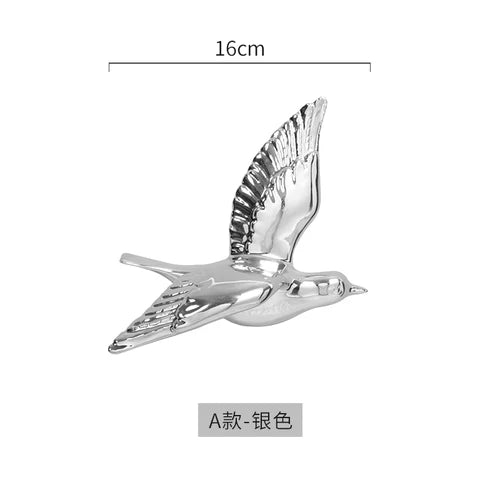 Afralia™ Golden Bird Wall Hanging Modern Decor Pigeon Accessory