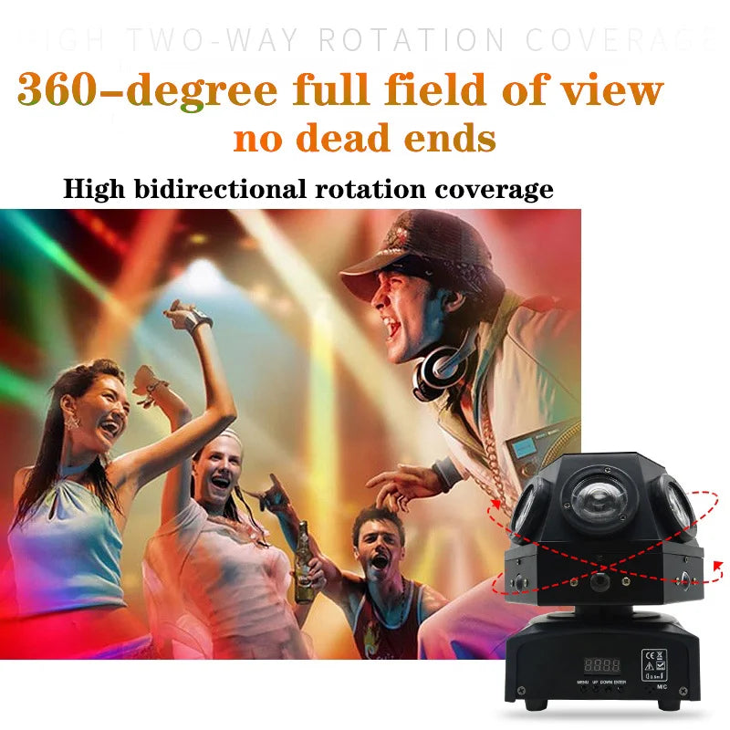 Afralia™ 60W Moving Head Strobe Beam Laser Light Projector DJ Disco Lights