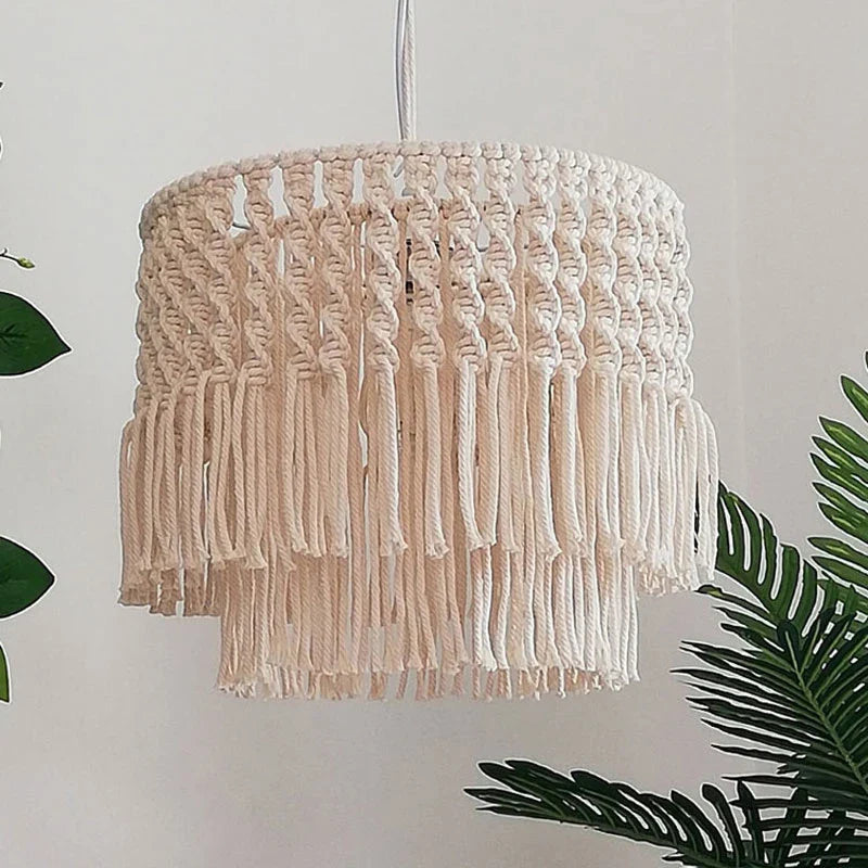 Afralia™ Bohemia Cotton Rope Chandelier: Modern Pendant Lamp for Dining Room, Living Room, Balcony