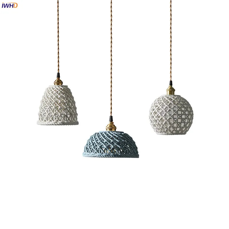 Afralia™ Ceramic LED Pendant Lights: Japanese Style, Copper Nordic Modern Design