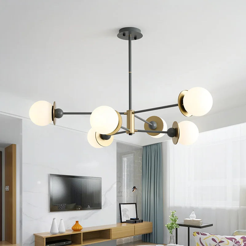 Afralia™ Nordic Modern Style Magic Bean Chandelier for Dining Living Room